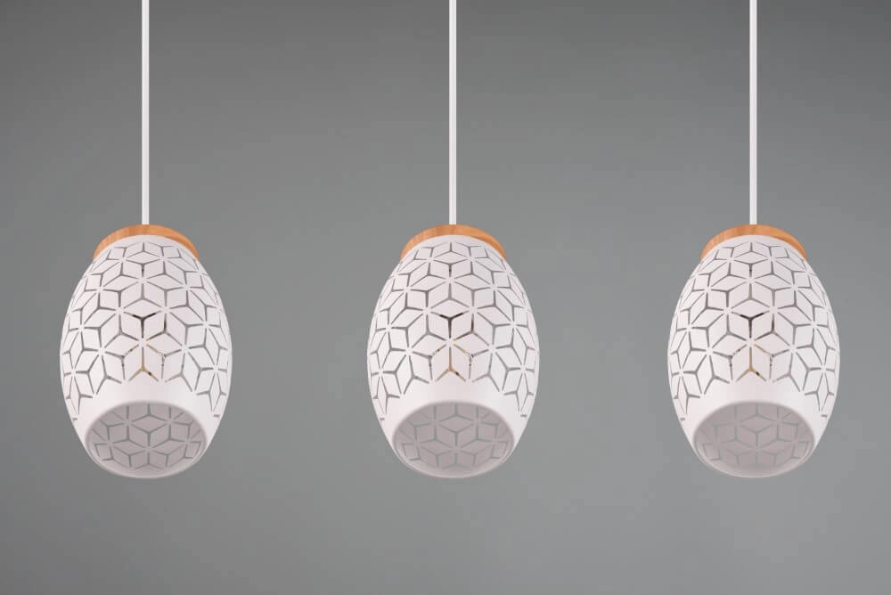 Witte hanglamp Bidar 3-lichts Trio 4017807574920