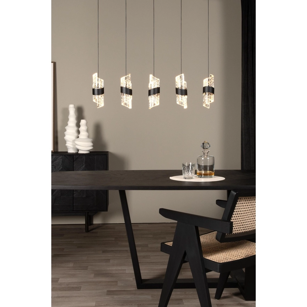 Design hanglamp Kligande 5-lichts zwart recht Lucide 5411212134653
