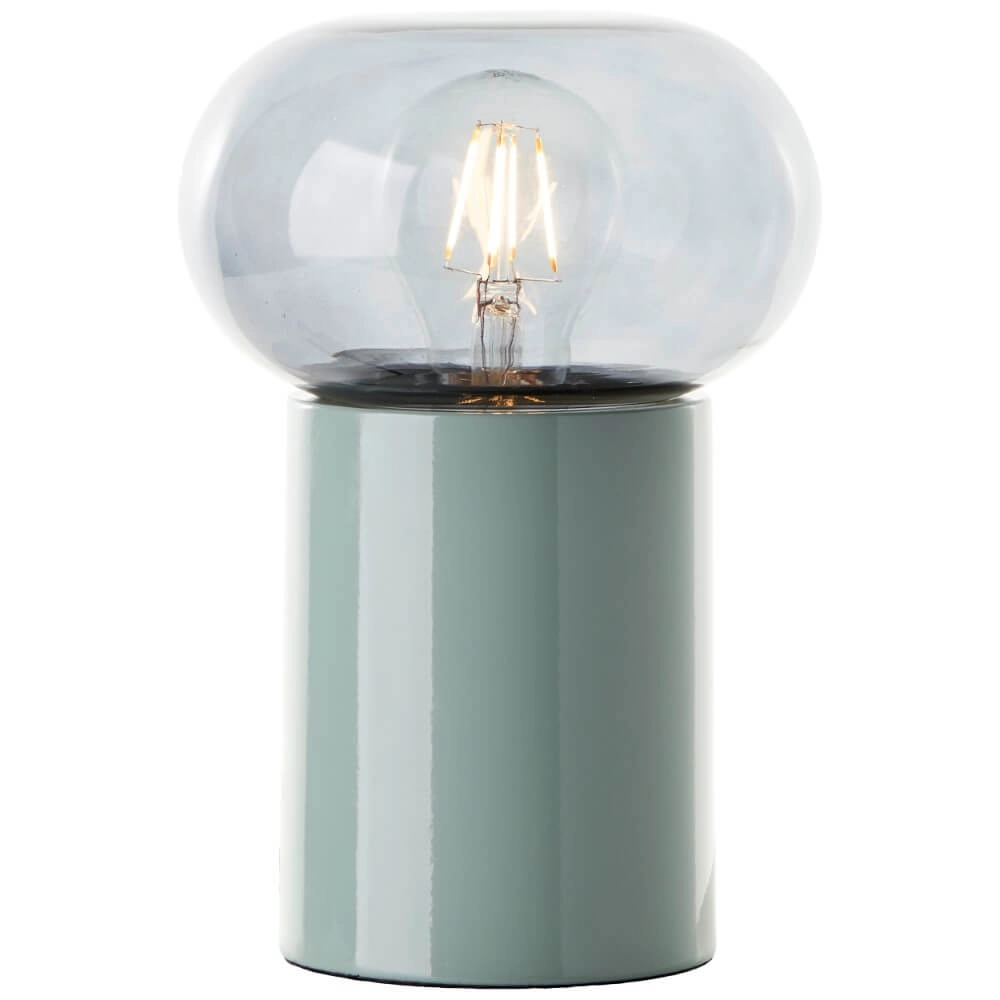 Groene tafellamp Knut met smoke glas Groene tafellamp Knut met smoke glas