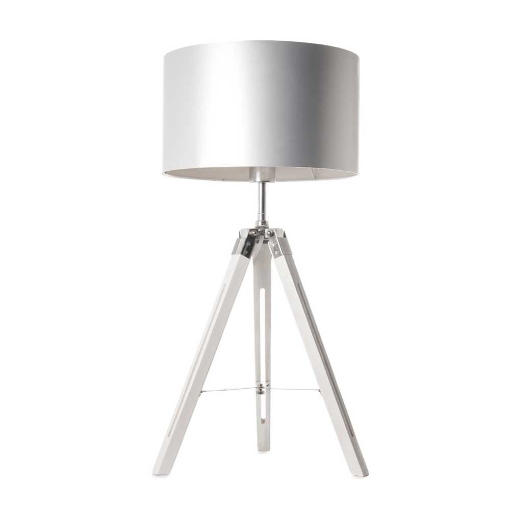 Tripod tafellamp Jewel 67cm wit met grijs Tripod tafellamp Jewel 67cm wit met grijs