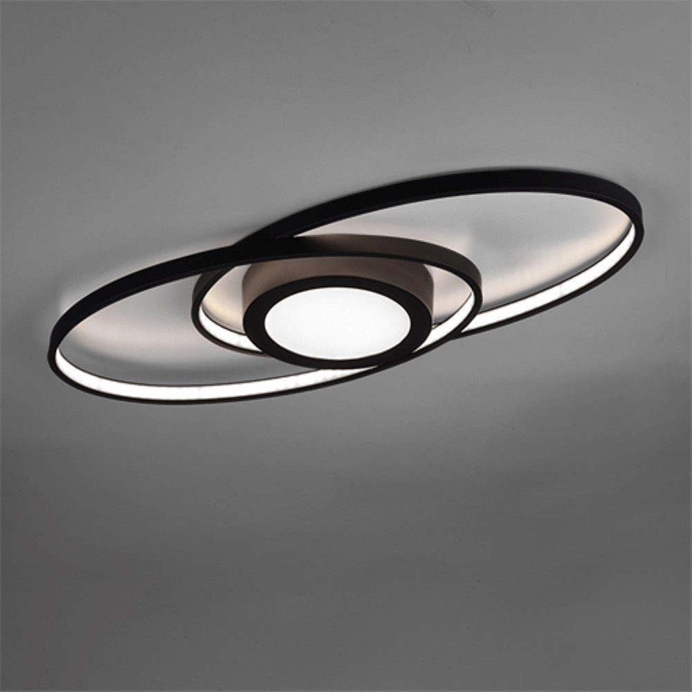 Moderne plafondlamp Galaxy zwart Trio 4017807446210