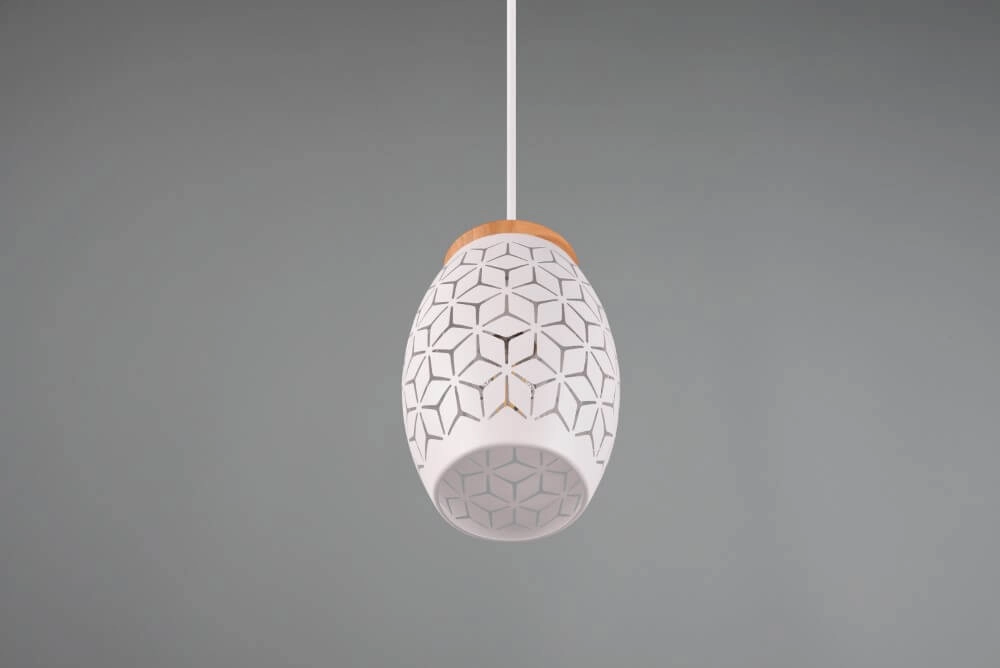 Witte hanglamp Bidar design Trio 4017807574913