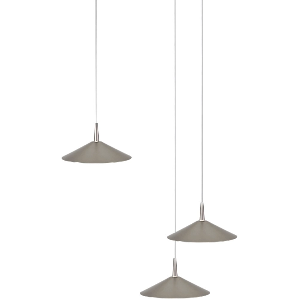 3-lichts hanglamp Ceppo nikkel Ø 18cm rond Masterlight 8718121358666