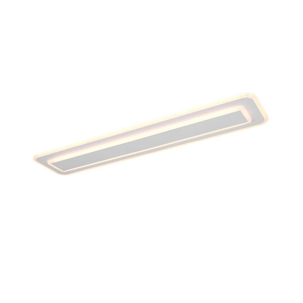 Moderne plafondlamp Riva wit 90cm Trio 4017807682953