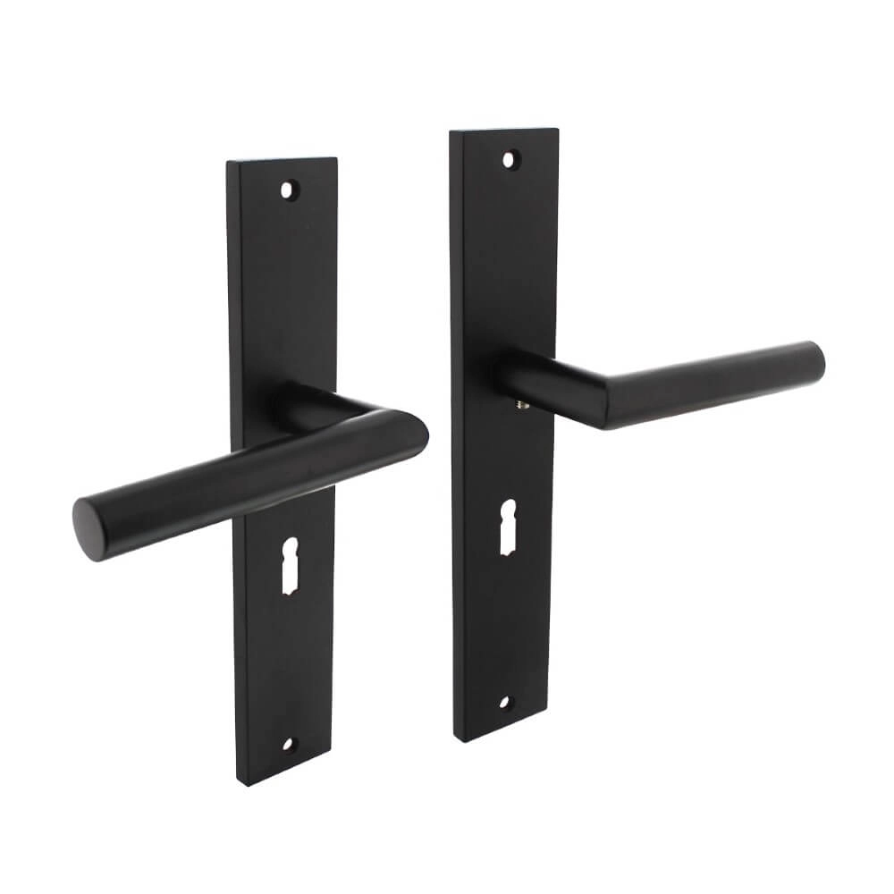 Deurklink Bastian sleutelgat 56mm zwart