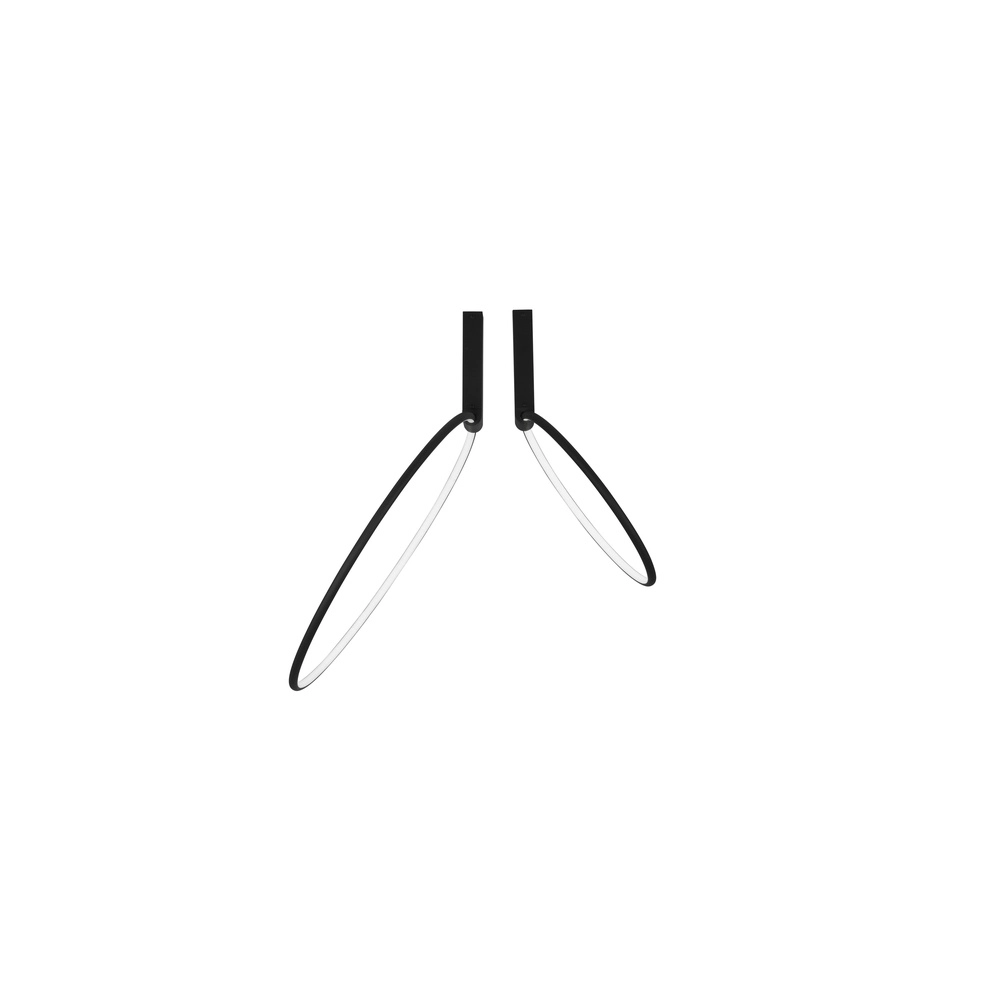 Design plafondlamp Garve zwart Ø 40cm en Ø 60cm Lyora 5212017431837