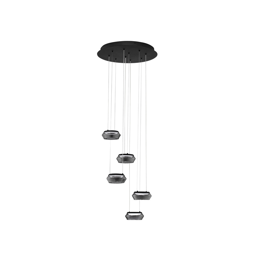 Strakke hanglamp Jailyn rond 5-lichts Lyora 5212017468406
