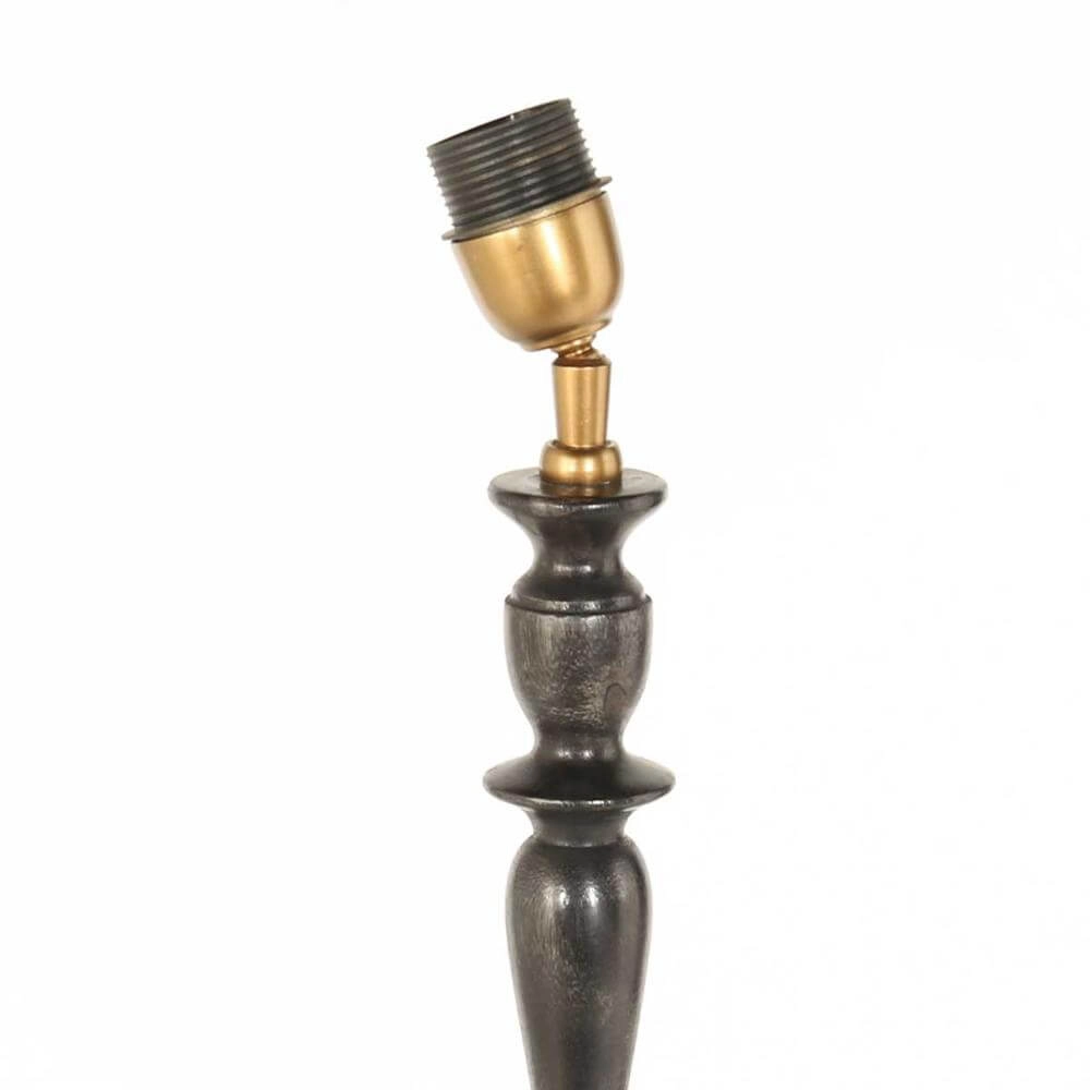 Tafellamp Bois zwart met kap lichtblauw Steinhauer 8712746175264
