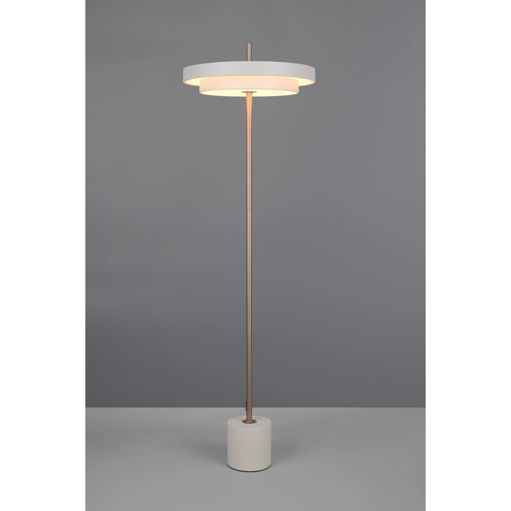 Moderne vloerlamp Keaton wit Trio 4017807655933