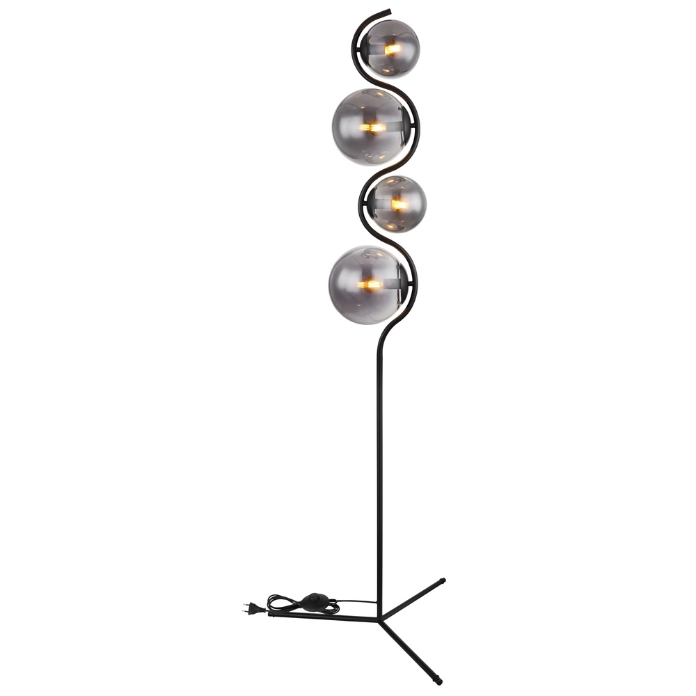 Moderne vloerlamp Porry 4-lichts zwart Globo 9007371431861
