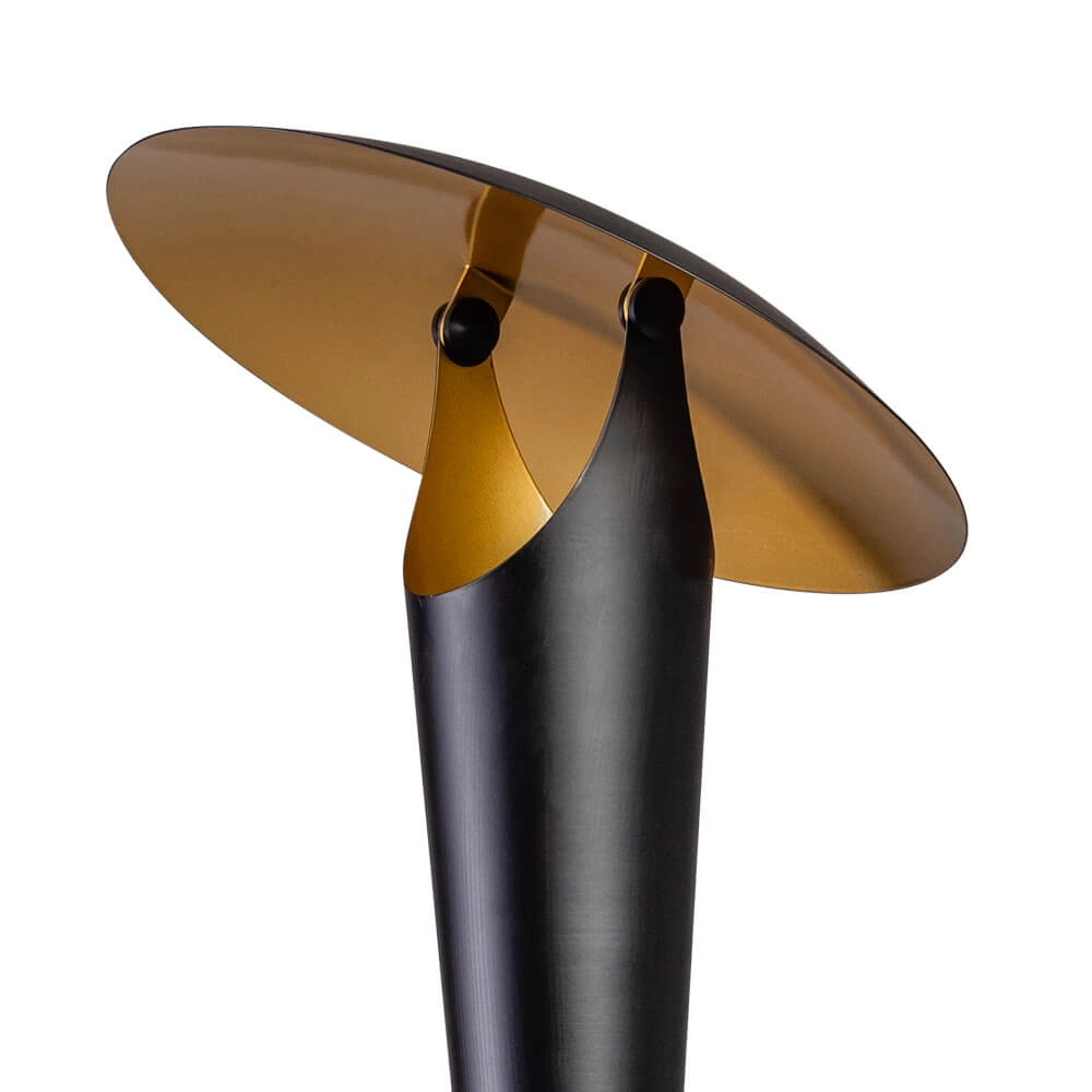 Moderne vloerlamp The Britt zwart met goud ETH 8720195304449