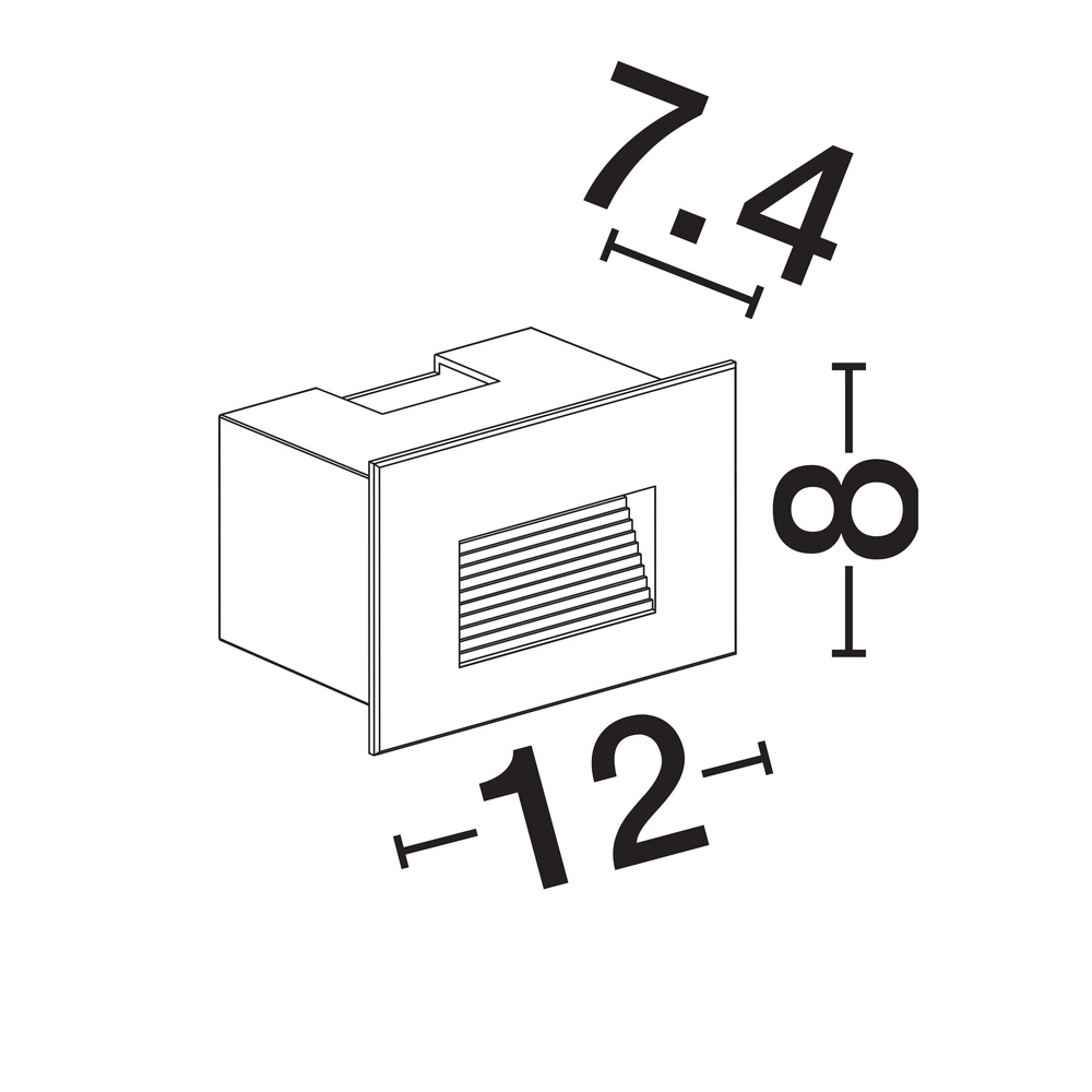 Inbouwlamp Polka 12cm wit Lyora 5212017453235