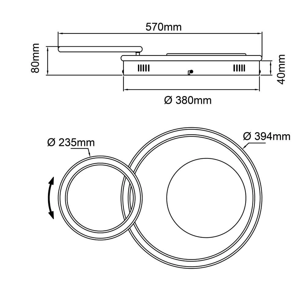 Ronde houten plafondlamp Karney Brilliant 4004353409646