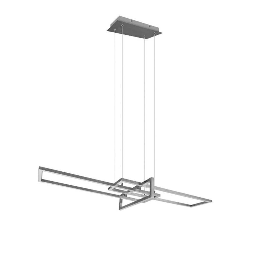 Led hanglamp Salinas 110cm metaalgrijs Led hanglamp Salinas 110cm metaalgrijs
