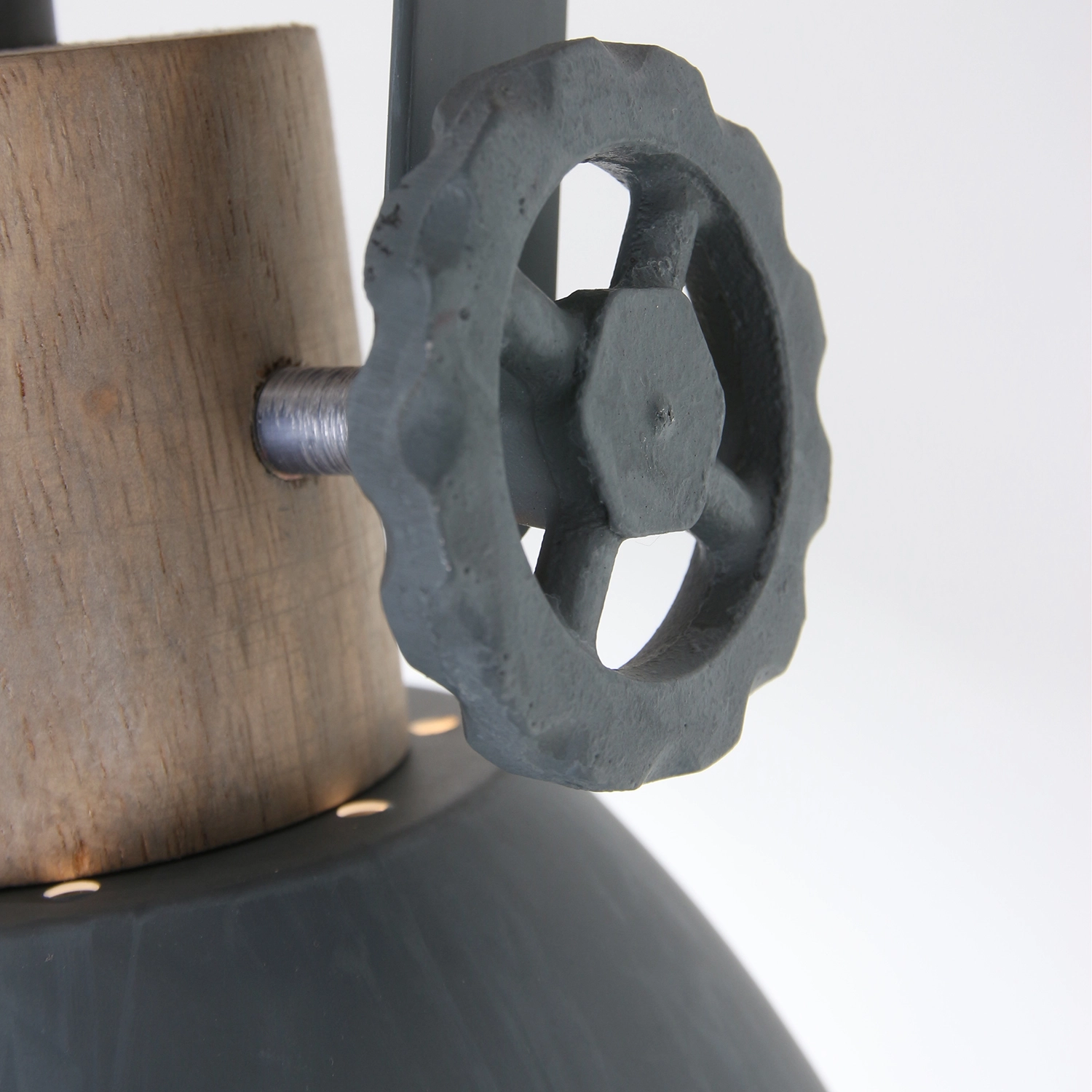 Opbouwspot Gearwood vintage grijsblauw met houtbruin Steinhauer 8712746122718