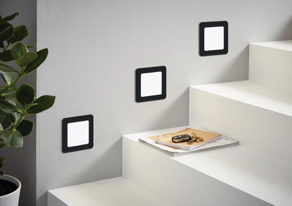 Vierkante inbouwspot Fueva 5 5,5w - 4000K 11,7cm zwart Eglo 9002759991876