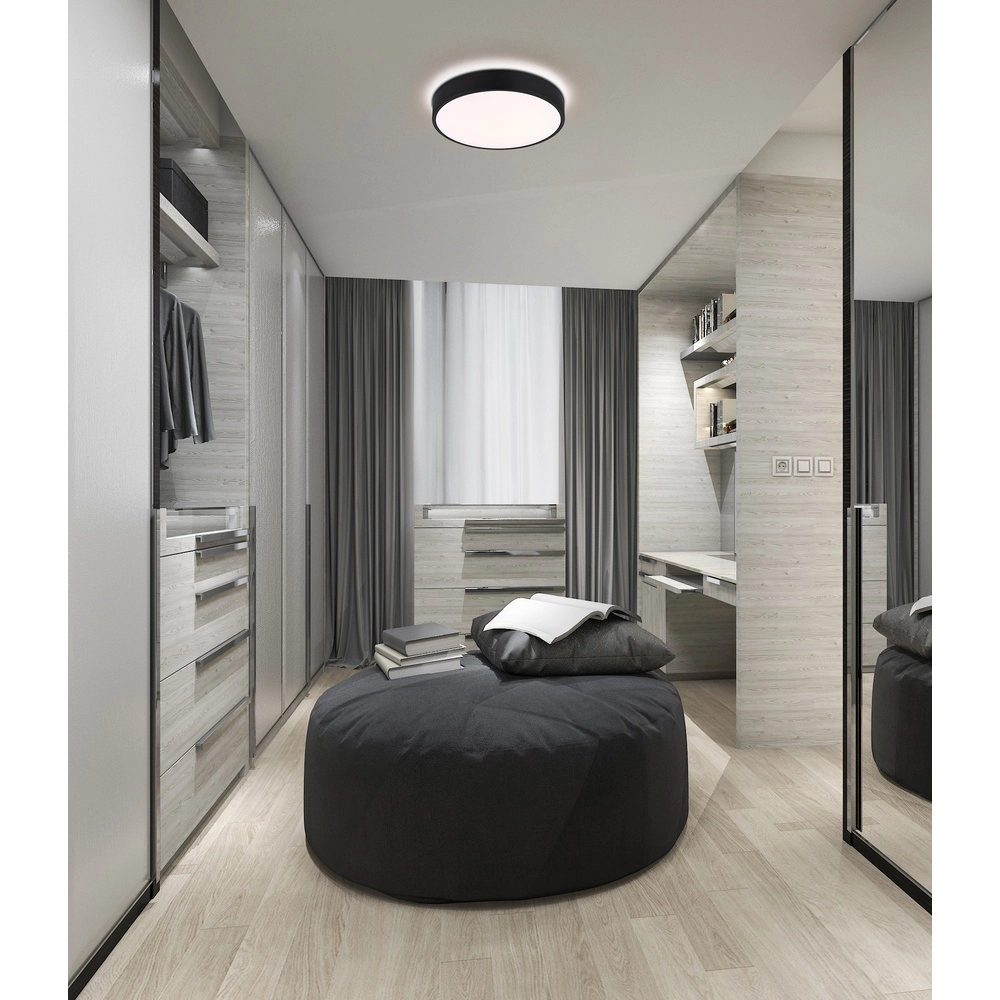 Design plafonniere Nielsen zwart Ø 33,2cm Globo 9007371572670