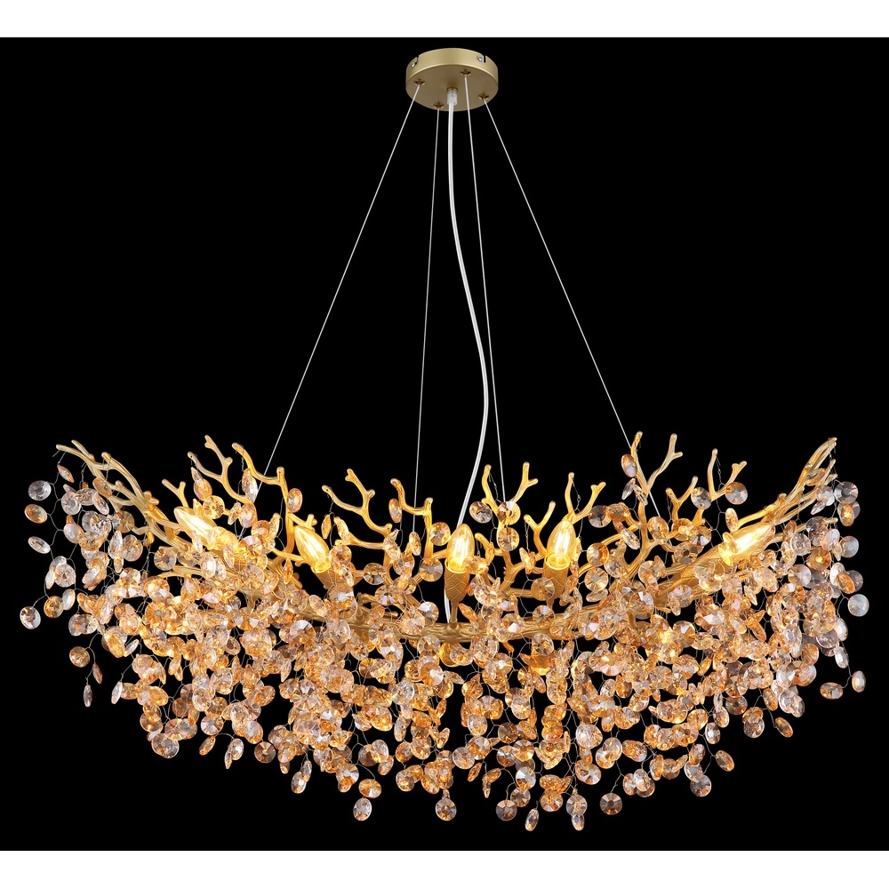 Hanglamp Queena goud 100cm Globo 9007371528691