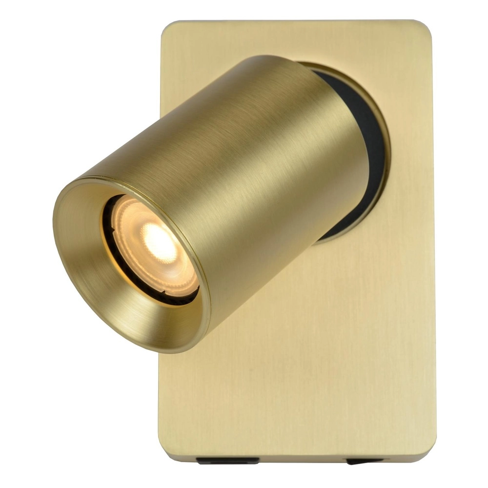 Bedlampje Nigel met USB oplaadpunt goud Lucide 5411212092953