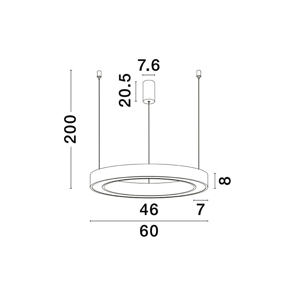 Hanglamp Morbido wit Ø 60cm Lyora 5212017438638