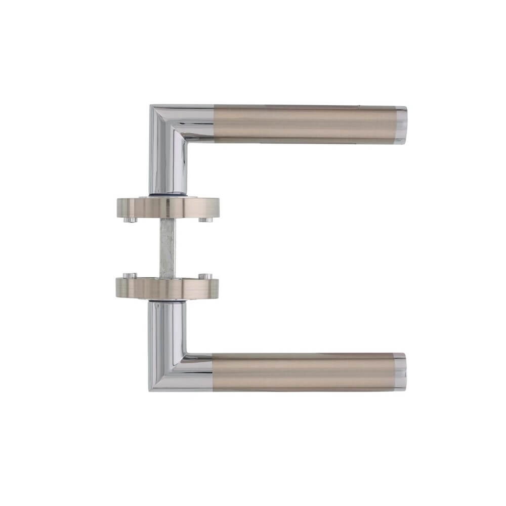 Klassieke deurklink Bastian chroom op rozet Intersteel 8714186212097