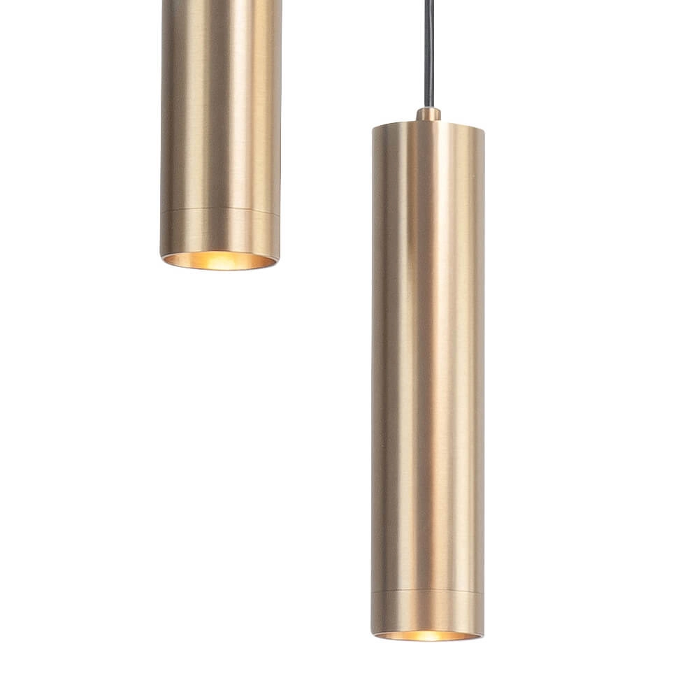 Ronde pendel hanglamp Perugia mat goud - 3x GU10 Highlight 8718379046803