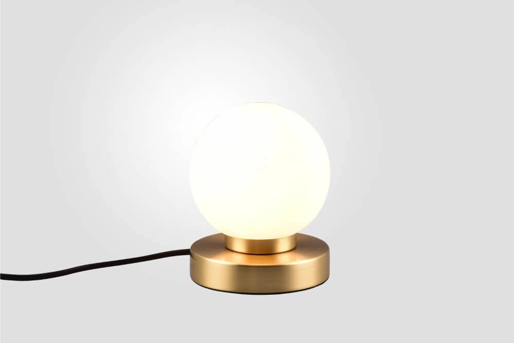 Tafellampje Prinz Ii goud met wit glas Tafellampje Prinz Ii goud met wit glas