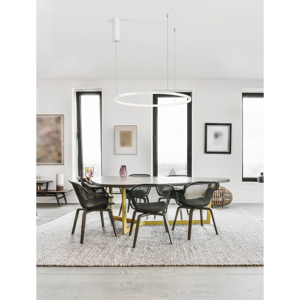 Ronde hanglamp Tarquin wit Ø 60cm Lyora 5212017438256