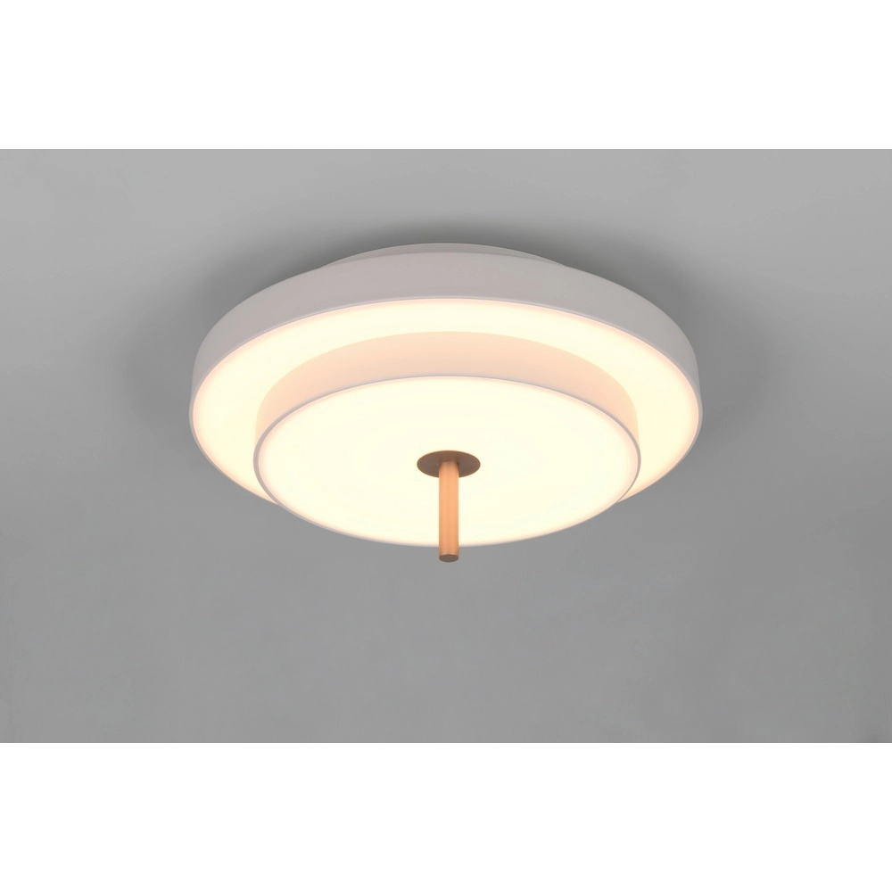 Moderne plafondlamp Keaton wit Ø 40cm Trio 4017807653700