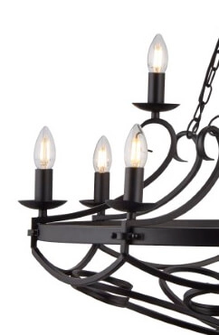 Grote antieke kroonluchter Cartwheel Ø 89cm Searchlight 5053423158723