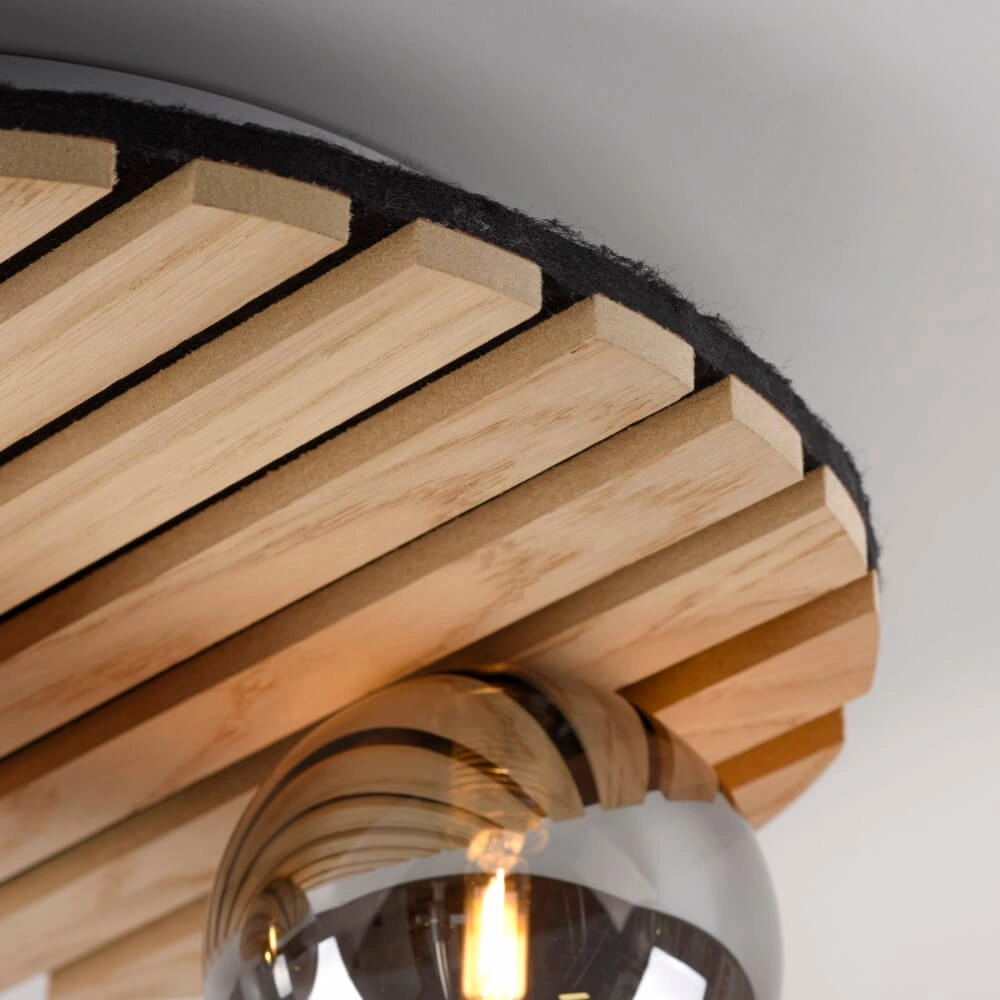 Houten plafondlamp Green Stika rond Just Light 4043689004231