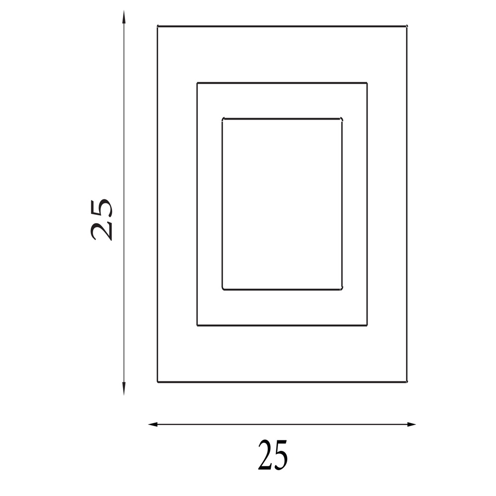 Plafonniere Squary vierkant 25cm zwart Searchlight 5053423307756