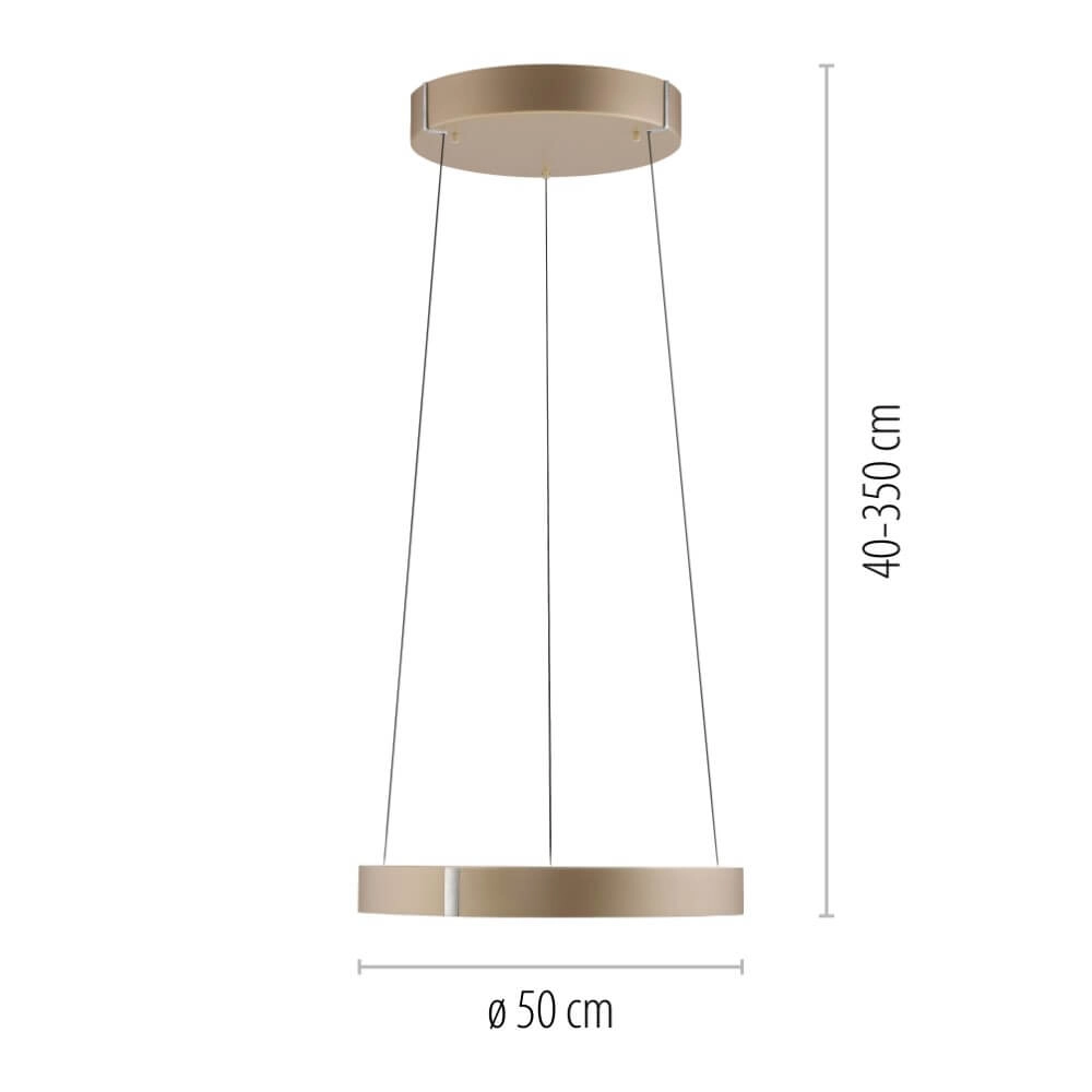 Ronde hanglamp Pure E-Clipse brons Ø 50cm Paul Neuhaus 4012248386408