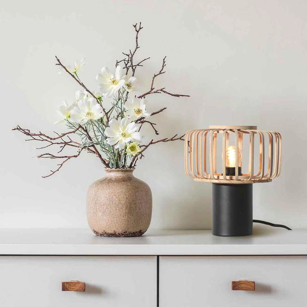 Bamboe tafellamp Bloeba Ø 20cm Steinhauer 8712746176759