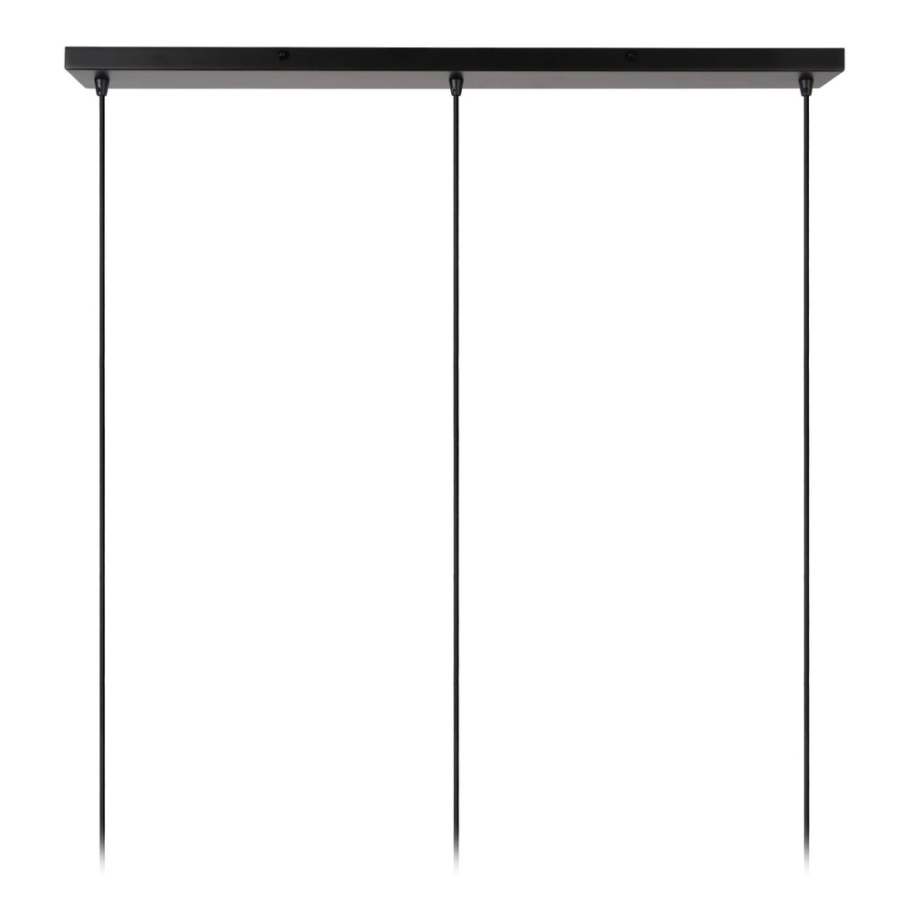 Hanglamp Almelo 3-lichts zwart met gouden binnenkant Lucide 5411212211873
