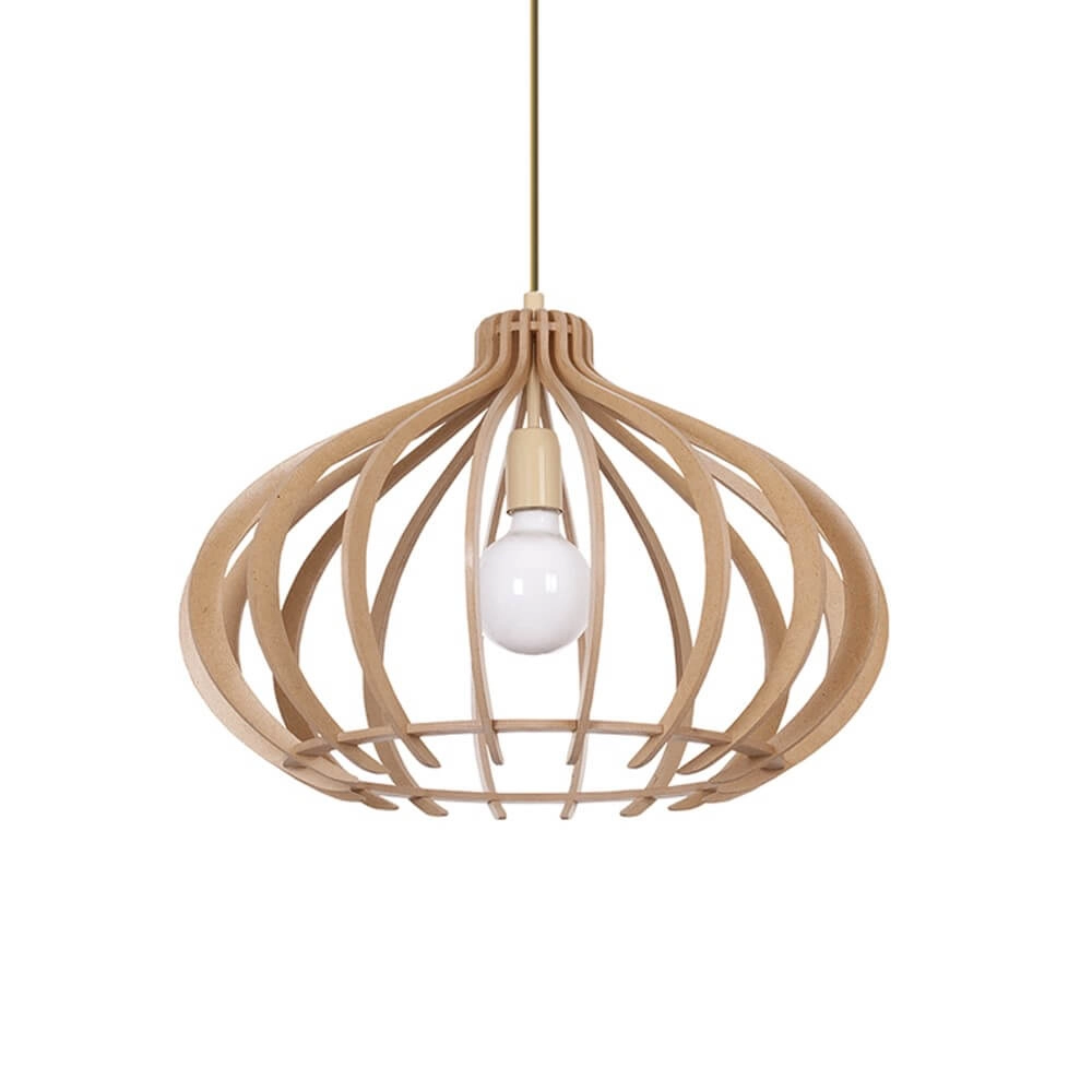 Houten hanglamp Ika Ø 51cm