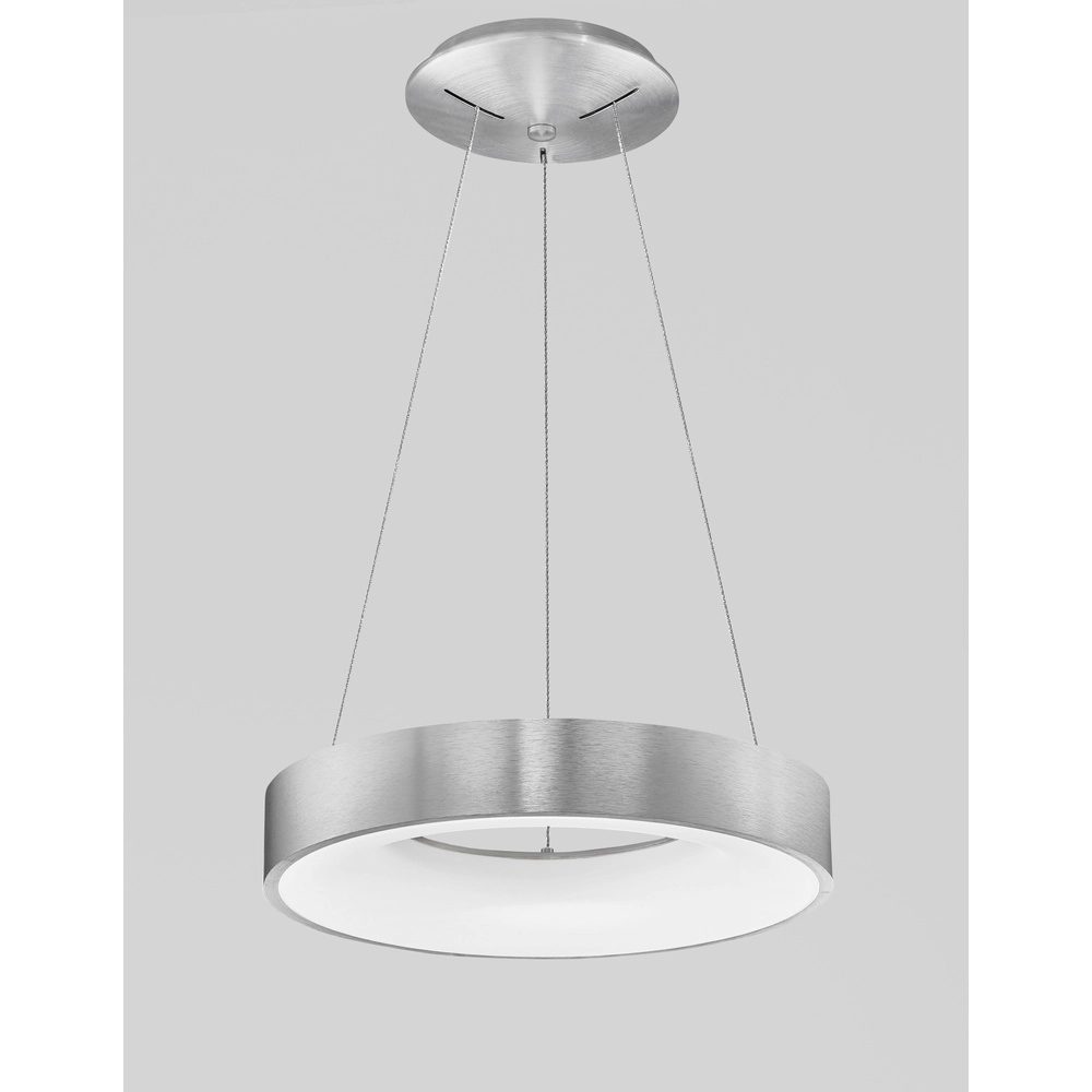 Hanglamp Rando Thin zilvergrijs Ø 38cm Lyora 5212017420183