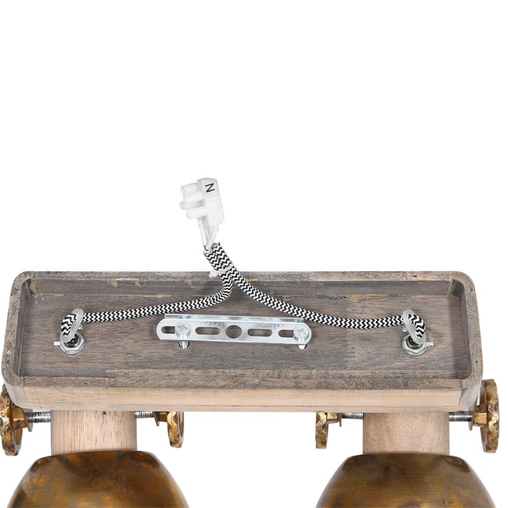 Dubbele opbouwspot Gearwood industrieel Steinhauer 8712746135039