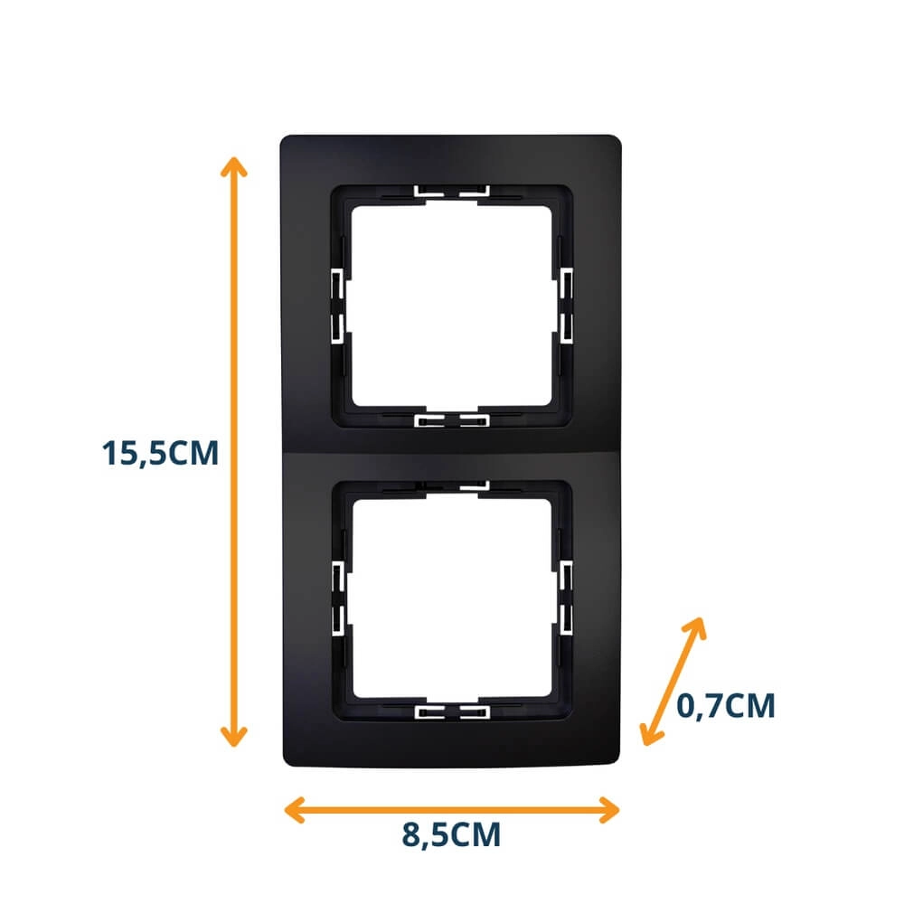 Afdekraam Paris 3-voudig zwart Lyora 4008224657198