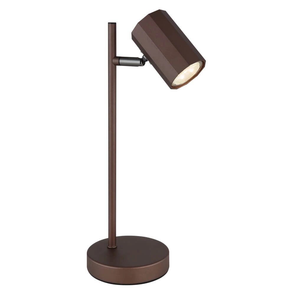 Bronzen tafellamp James enkel