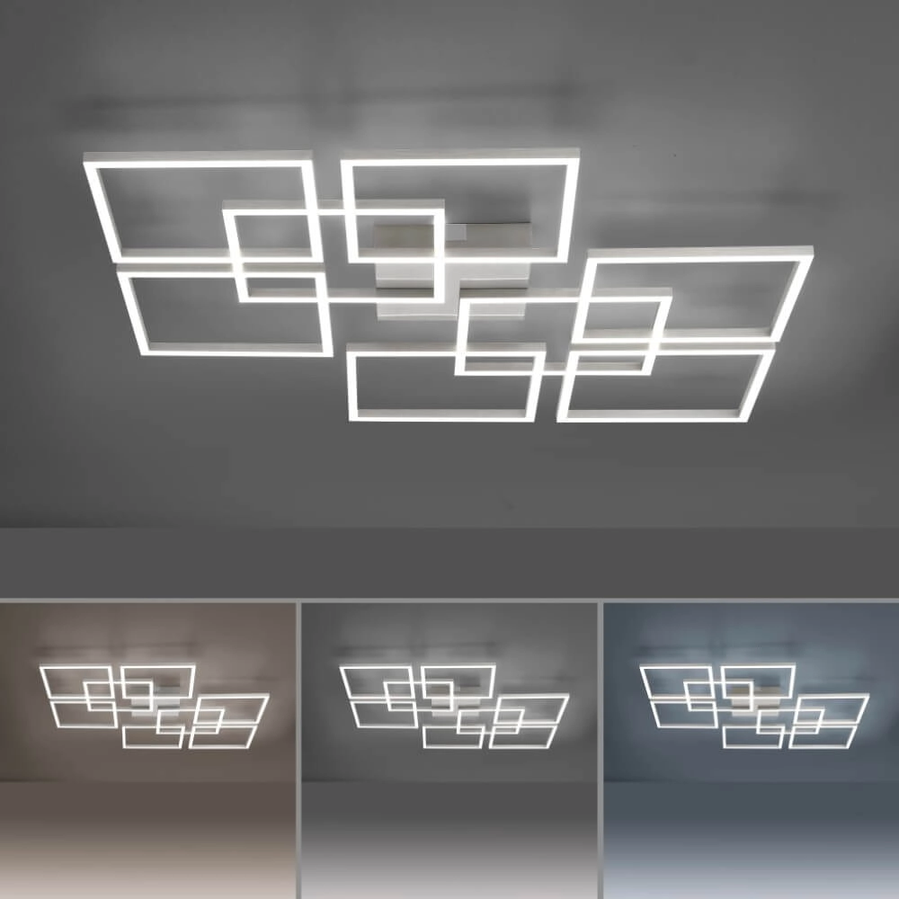 Moderne plafondlamp Q-Inigo vierkant Paul Neuhaus 4012248358108