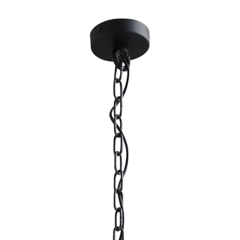 Landelijke hanglamp Larino 60 zwart met oudgoud Masterlight 8718121234601