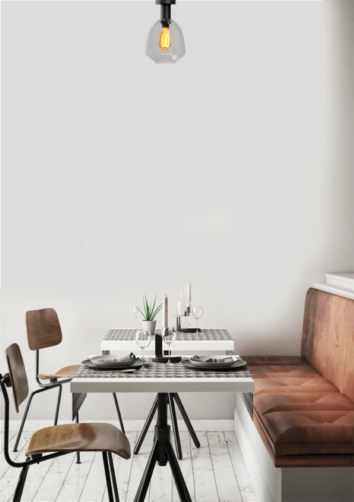 Plafondlamp - Ø 20cm - Porto met Nicolette helder glas Masterlight 8718121271583
