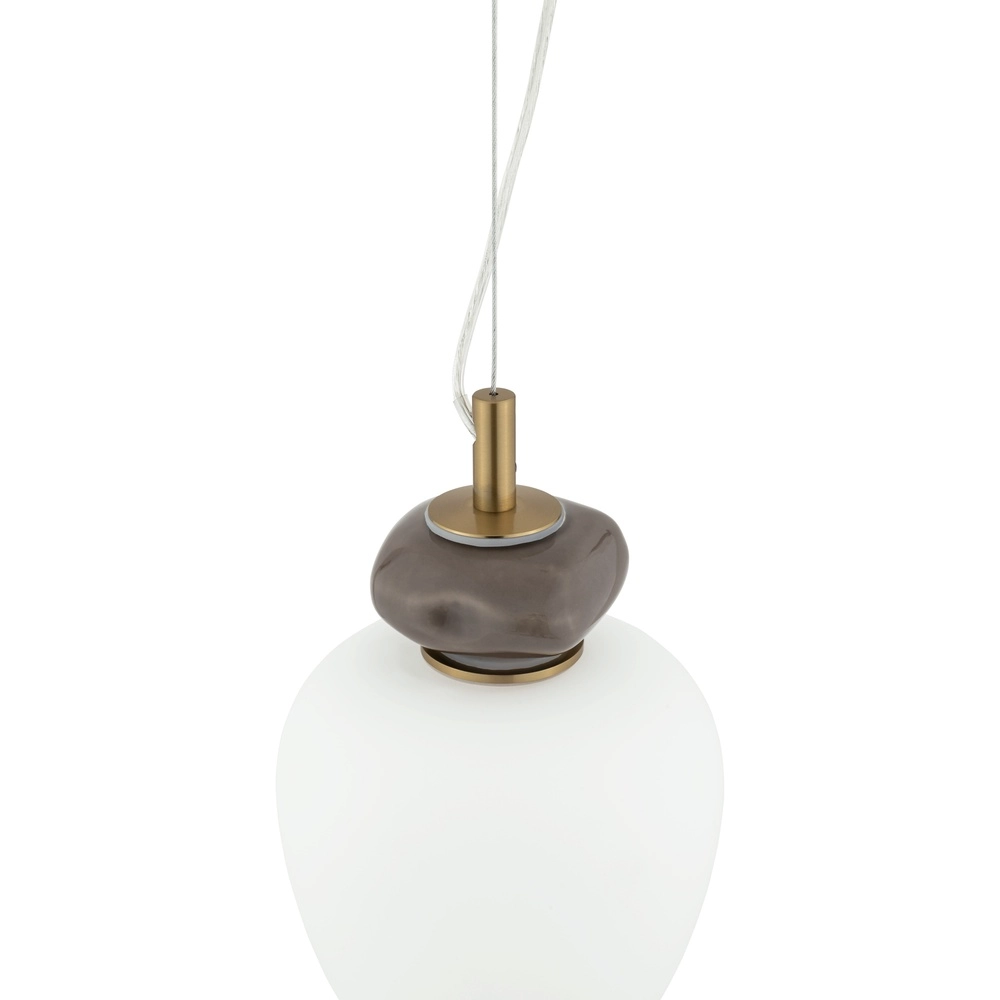 Hanglamp Ceramic Led Ø 17cm keramiek en glas Lyora 5903139117029