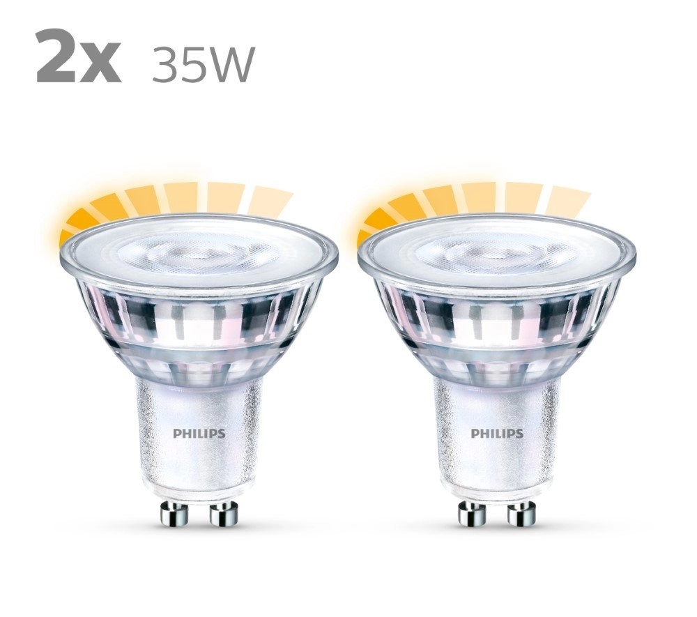 2,6W - GU10 - 2200-2700K - 230 lumen set van 2 Philips 8718699776398