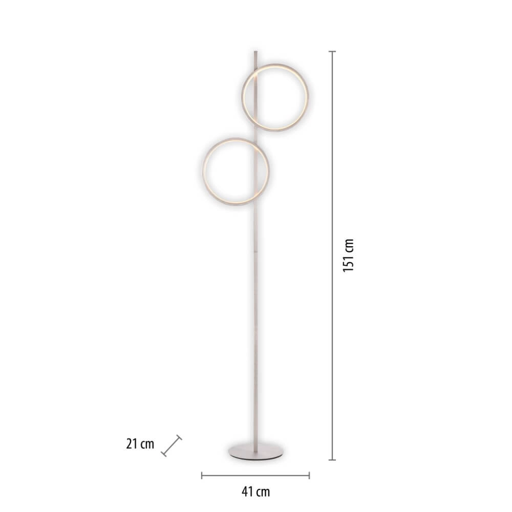 Vloerlamp Mini Ritus zilver Just Light 4043689002091
