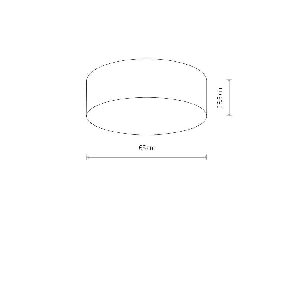 Grijze plafondlamp Cameron Ø 65cm Lyora 5903139968294