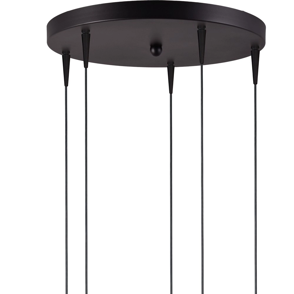 5-lichts hanglamp Talana zwart met goud Ø 35cm DTW Masterlight 8718121347448