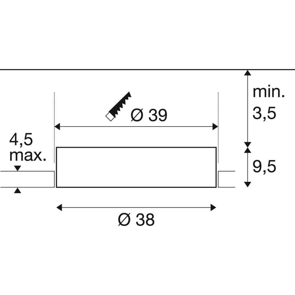 Inbouw plafondlamp Medo 40 wit Ø 40cm SLV 4024163297677