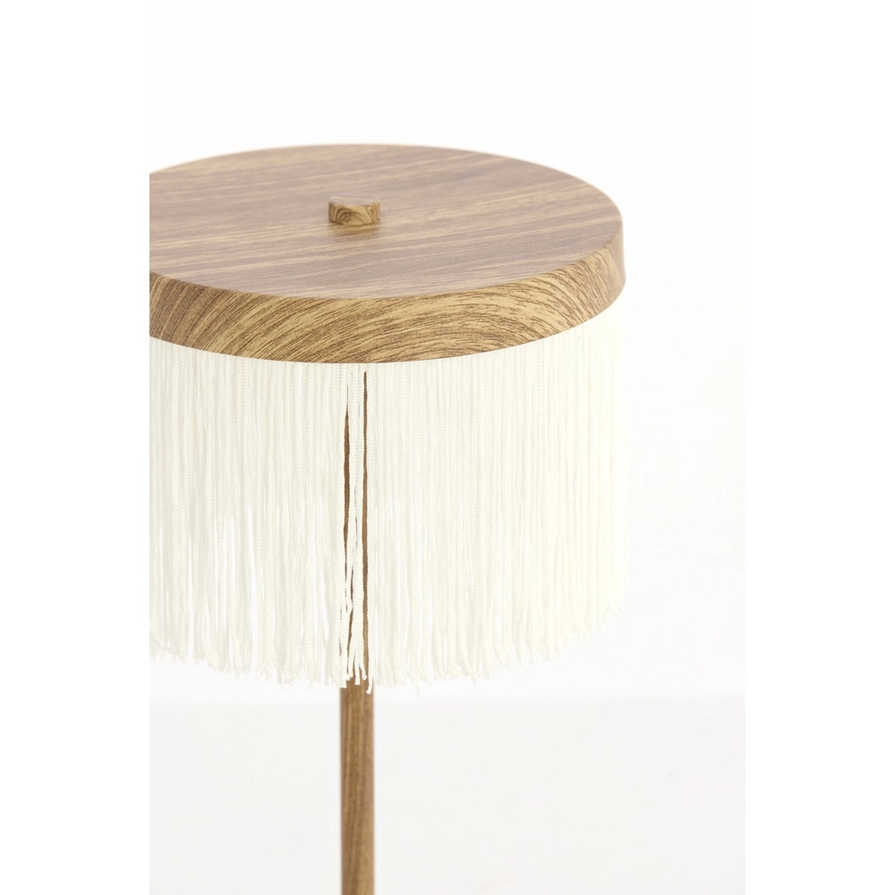 Oplaadbare schemerlamp Diny houtlook met wit Light & Living 8717807816360